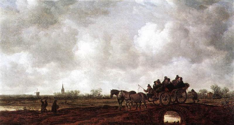 Jan van Goyen Horse Cart on a Bridge China oil painting art